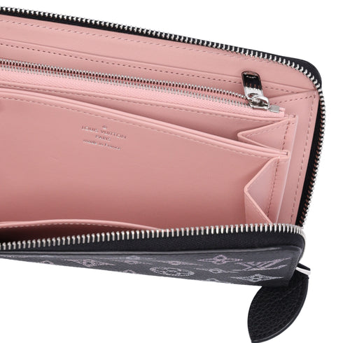 Louis Vuitton Monogram Mahina Flight Mode Zippy NM Wallet Black