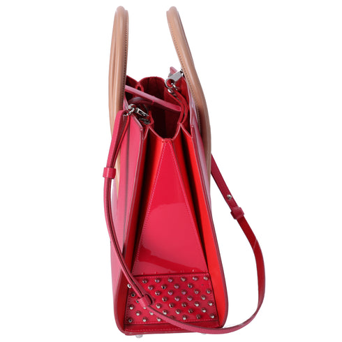 Christian Louboutin Paloma Medium Handbag Pink Leather Studded