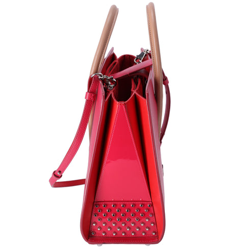 Christian Louboutin Paloma Medium Handbag Pink Leather Studded