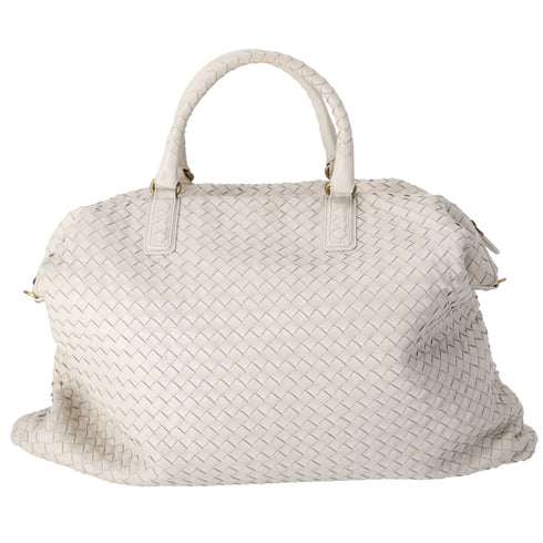 BOTTEGA VENETA Intrecciato Slouchy Large Handbag 193785 Cream Leather