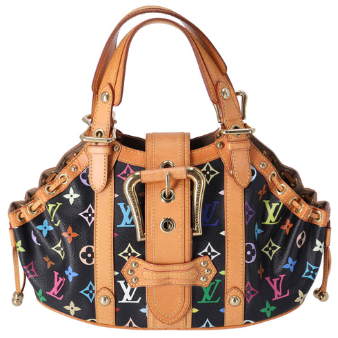 Louis Vuitton x Murakami Theda GM Monogram Multicolore Handbag M92345 Black