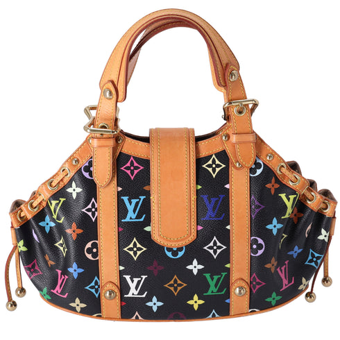 Louis Vuitton x Murakami Theda GM Monogram Multicolore Handbag M92345 Black