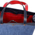 Christian Louboutin Louis Tote Bag Navy Denim Rubber Leather
