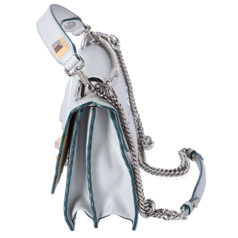 FENDI KAN I Shoulder Bag 8BT283 Light Gray Leather