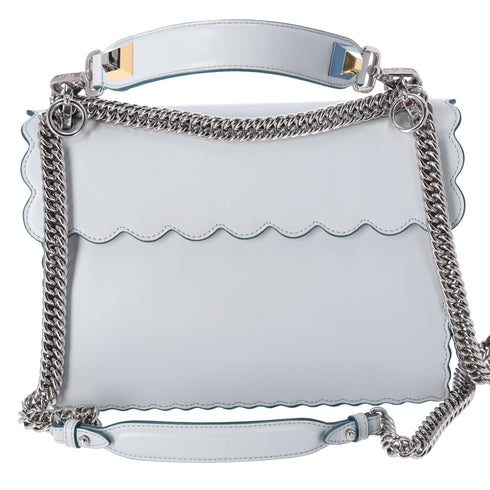 FENDI KAN I Shoulder Bag 8BT283 Light Gray Leather