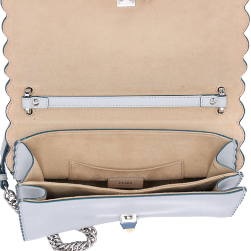 FENDI KAN I Shoulder Bag 8BT283 Light Gray Leather