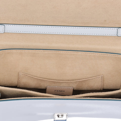 FENDI KAN I Shoulder Bag 8BT283 Light Gray Leather