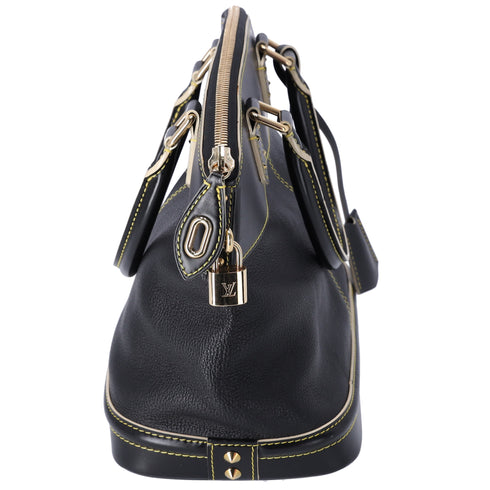 Louis Vuitton Lockit PM Handbag M91888 Black Lambskin Leather