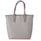 Christian Louboutin Cabata North South Tote Bag Gray Red Leather