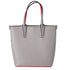 Christian Louboutin Cabata North South Tote Bag Gray Red Leather