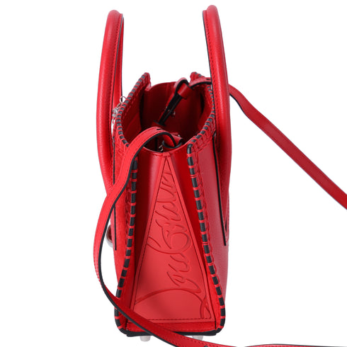 Christian Louboutin Paloma Mini Handbag Red Suede Leather w/ Bag Charm