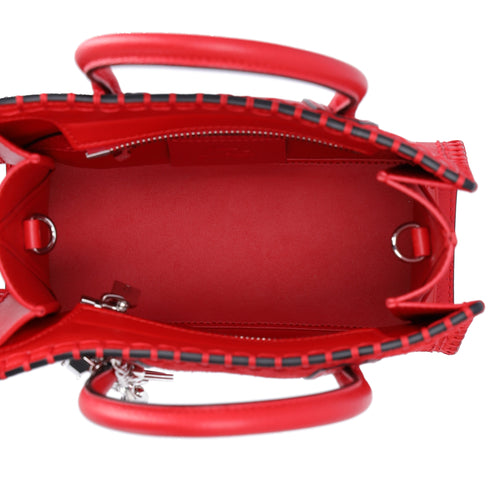 Christian Louboutin Paloma Mini Handbag Red Suede Leather w/ Bag Charm