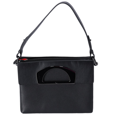 Christian Louboutin Passage Messenger Shoulder Bag Black Leather