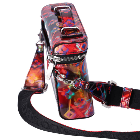 Christian Louboutin Kipi Patent Leather Messenger Bag Multi