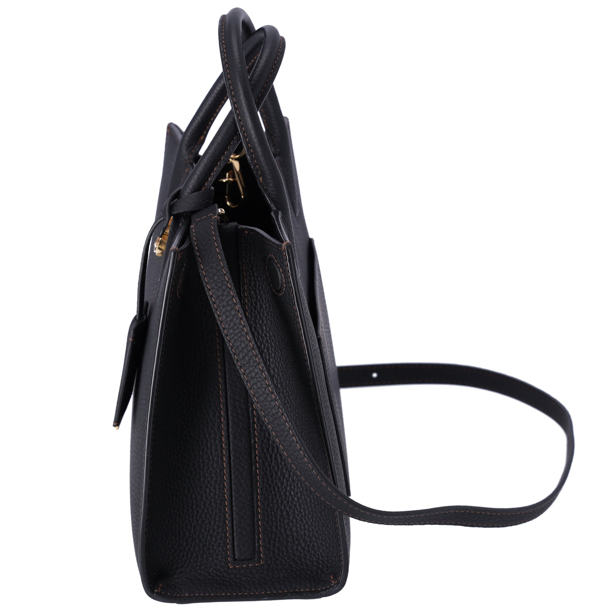 BURBERRY Mini Francis Bag Tote Bag 8049044 Black Pebbled
