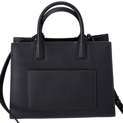 BURBERRY Mini Francis Bag Tote Bag 8049044 Black Pebbled Leather