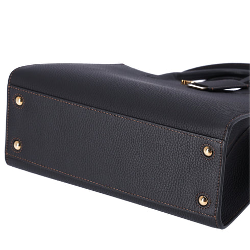 BURBERRY Mini Francis Bag Tote Bag 8049044 Black Pebbled Leather