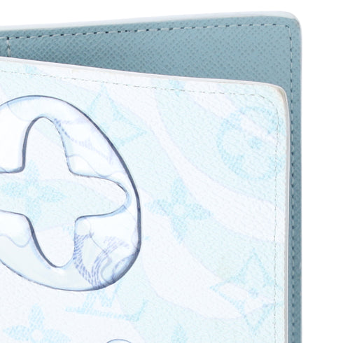 Louis Vuitton Brazza Wallet Limited Edition Aquagarden Monogram Crystal Blue