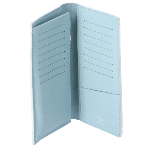 Louis Vuitton Brazza Wallet Limited Edition Aquagarden Monogram Crystal Blue