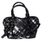 Burberry Nylon Beat Check Floral Florence Tote Black Gray