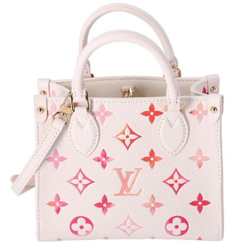Louis Vuitton Onthego BB Empreinte Monogram Sunrise Aquarelle Beige Pink