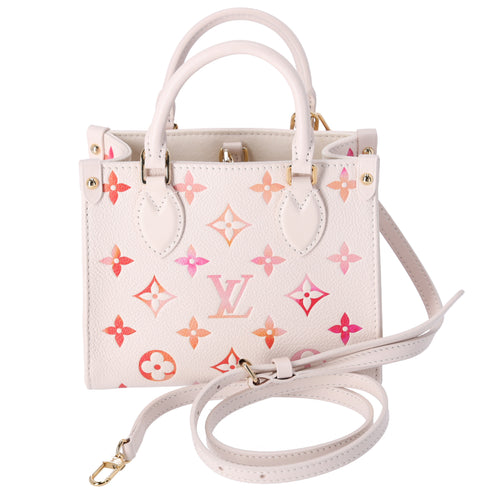 Louis Vuitton Onthego BB Empreinte Monogram Sunrise Aquarelle Beige Pink