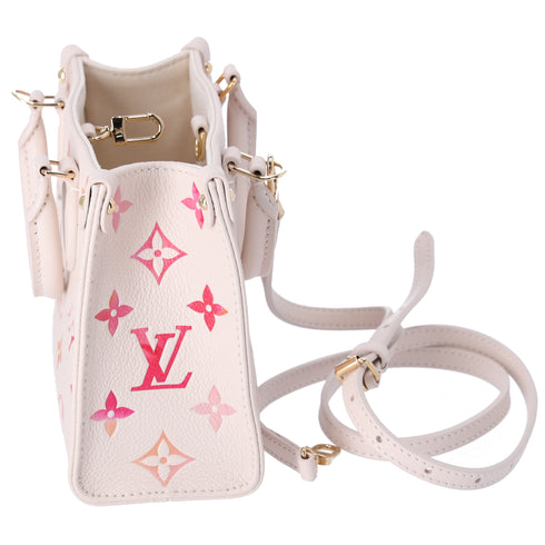 Louis Vuitton Onthego BB Empreinte Monogram Sunrise Aquarelle Beige Pink