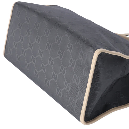 GUCCI Off The Grid Tote Bag 630353 Gray Nylon Jacquard Leather