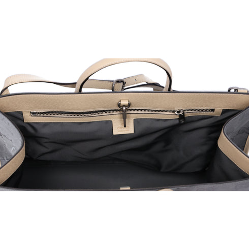 GUCCI Off The Grid Tote Bag 630353 Gray Nylon Jacquard Leather