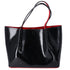Christian Louboutin Hippolock Large Tote Bag Black Red Patent Leather