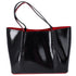 Christian Louboutin Hippolock Large Tote Bag Black Red Patent Leather