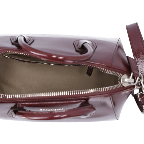 GIVENCHY Antigona Small Handbag Oxblood Patent Leather