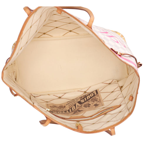 Louis Vuitton Neverfull MM Summer Trunk Hawaii Tote Bag N41734 Damier Azur