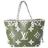 Louis Vuitton Neverfull MM Giant Monogram Tote Bag M44568 Khaki Green Canvas