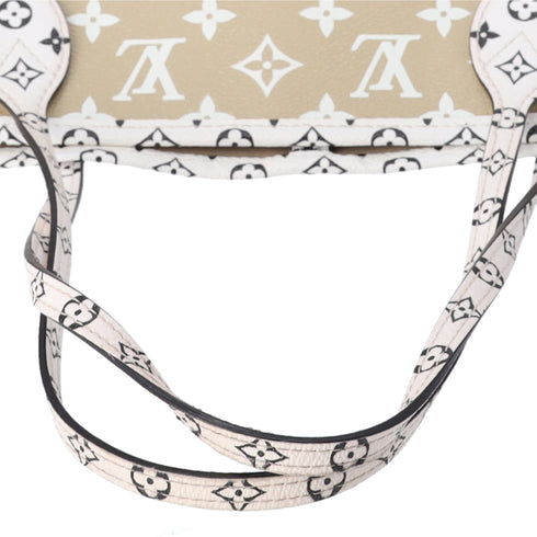 Louis Vuitton Neverfull MM Giant Monogram Tote Bag M44568 Khaki Green Canvas