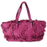 Bottega Veneta Lido Patchwork Large Tote Fringe Intrecciato Pink Leather