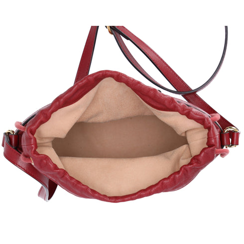 GUCCI Horsebit 1955 Bucket Bag Shoulder Bag 602118 Bordeaux Leather