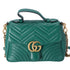 GUCCI GG Marmont Small Top Handle Bag Handbag 498110 Green Leather