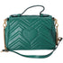 GUCCI GG Marmont Small Top Handle Bag Handbag 498110 Green Leather