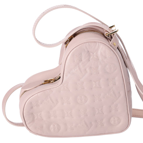 Louis Vuitton Sac Coeur Collection Heart Shoulder Bag Light Pink Lambskin