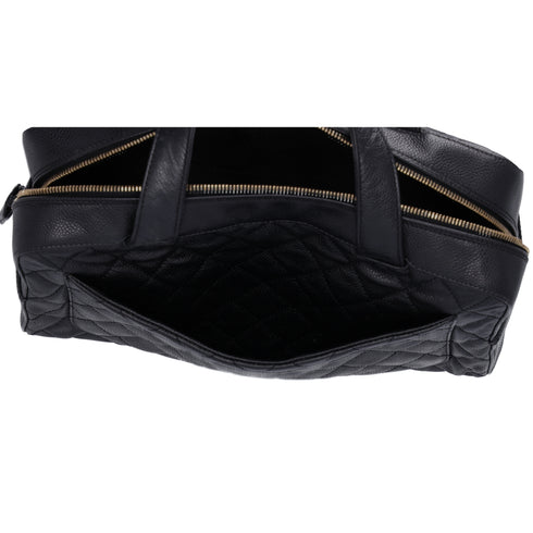 CHANEL Vintage Caviar CC Bowling Bag Black