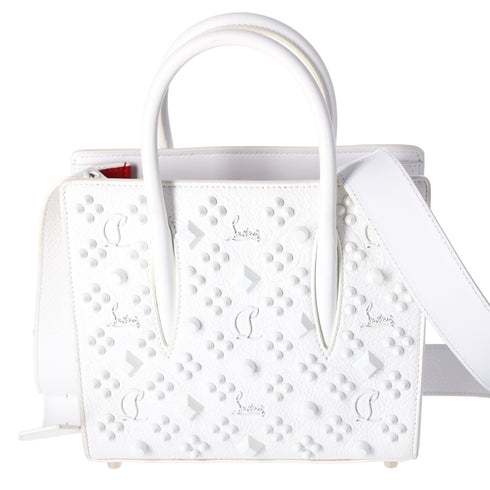 Christian Louboutin Paloma Studded Mini Handbag White Leather