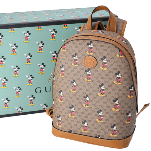 GUCCI x Disney Small Backpack Mickey Mouse Brown Multi GG Supreme