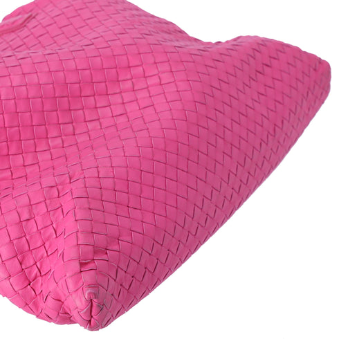 Bottega Veneta Nappa Intrecciato Maxi Convertible Tote Fuchsia pink