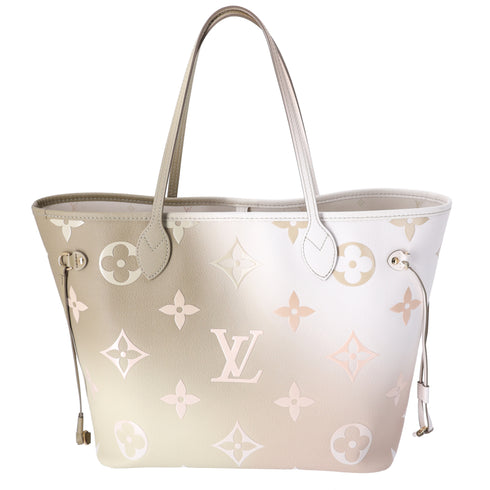 Louis Vuitton Neverfull MM Spring In The City Tote Bag Sunset Khaki Monogram