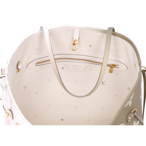 Louis Vuitton Neverfull MM Spring In The City Tote Bag Sunset Khaki Monogram
