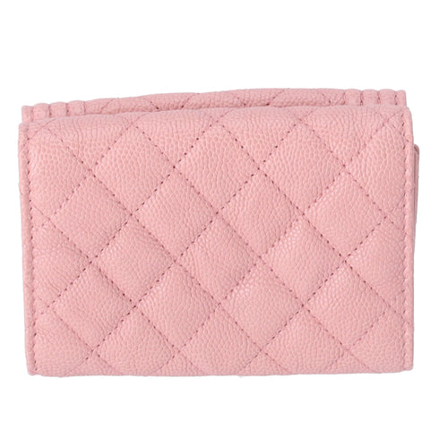 CHANEL Le Boy Matelasse Trifold Wallet A84432 Light Pink Calfskin