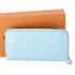 Louis Vuitton Zippy Wallet Monogram Shimmery Empreinte M12680 Azul Frost