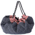 CHANEL Coco Cabas GM Hobo Tote A46887 Blue Red Navy Denim