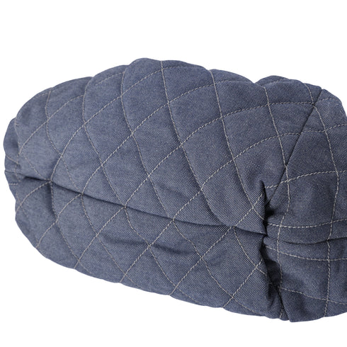 CHANEL Coco Cabas GM Hobo Tote A46887 Blue Red Navy Denim